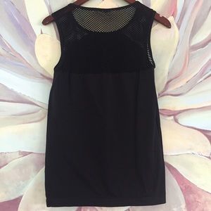 Black Mesh Workout Top